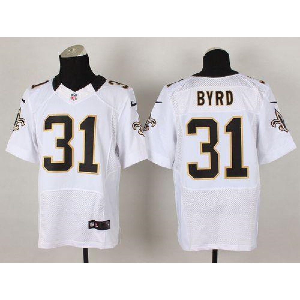 Saints #31 Jairus Byrd White Men's Stitched NFL Elite Jersey