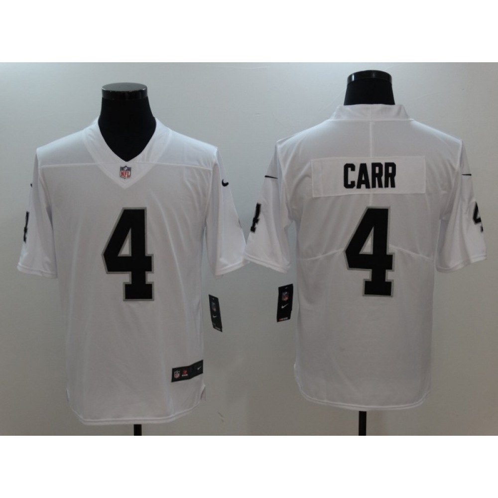 Men's Oakland Raiders #4 Derek CarrWhite Vapor Untouchable Limited Stitched NFL Jersey