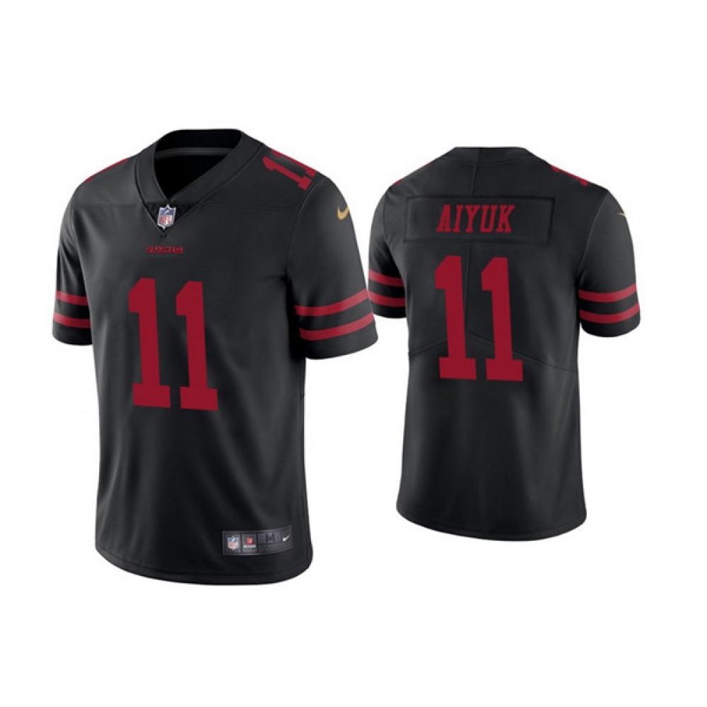 Men's San Francisco 49ers #11 Brandon Aiyuk Black Vapor Untouchable Limited Stitched Jersey