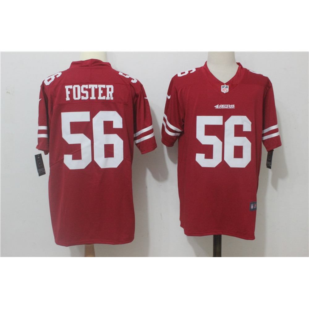 Men'sSan Francisco 49ers #56 Reuben Foster Red Team Color Stitched NFL Vapor Untouchable Limited Jersey