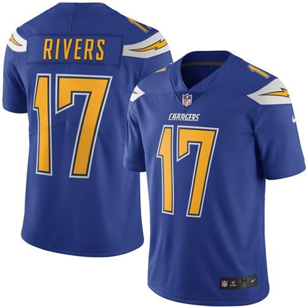 Chargers #17 Philip Rivers Electric Blue Youth Stitched NFL Limited Rush Jersey