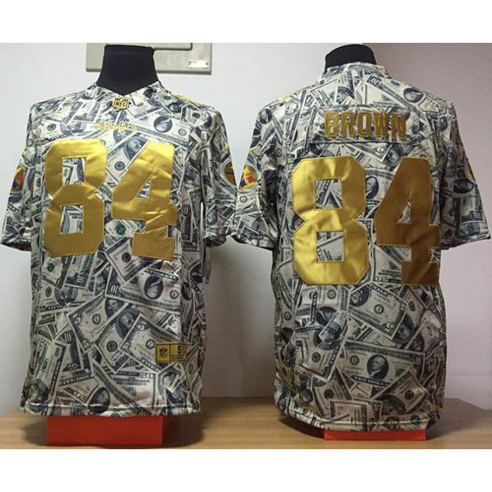 Steelers #84 Antonio Brown Dollar Fashion Men's Stitched NFL Elite Jersey