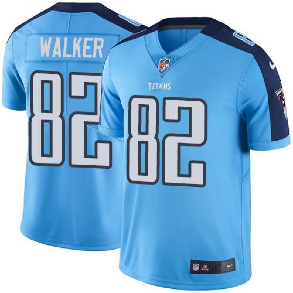 Titans #82 Delanie Walker Light Blue Youth Stitched NFL Limited Rush Jersey