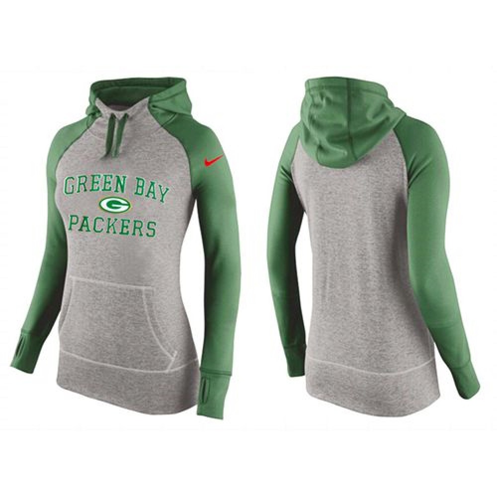 Women'sGreen Bay Packers Performance Hoodie Grey & Green