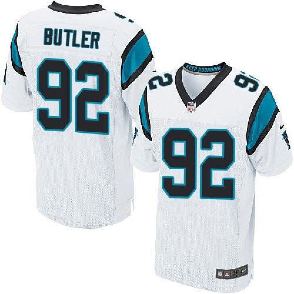 Panthers #92 Vernon Butler White Men's Stitched NFL Elite Jersey