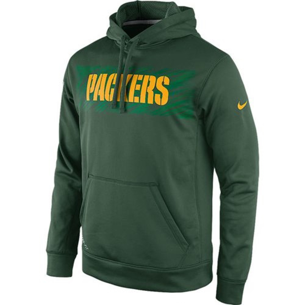 Green Bay PackersKO Speed Wordmark Performance Hoodie Green