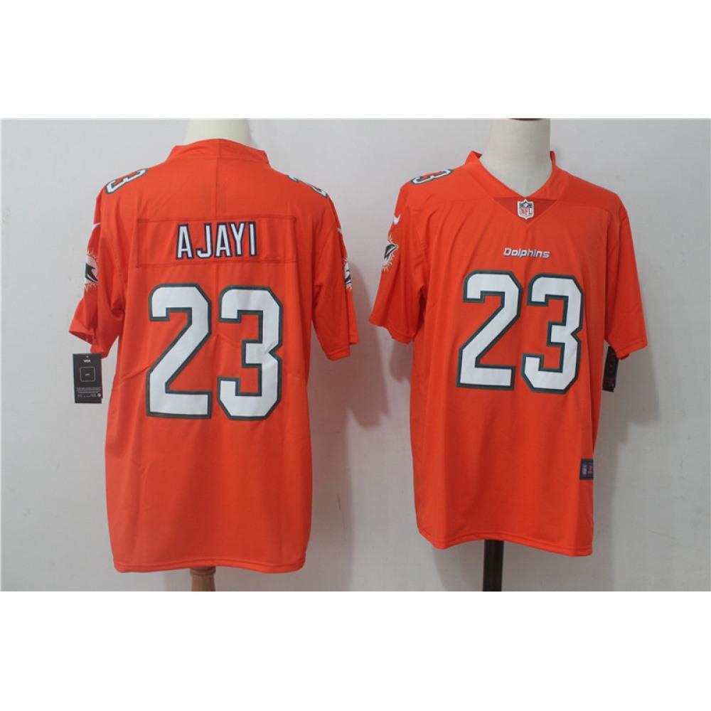 Men'sMiami Dolphins #23 Jay Ajayi Orange Stitched NFL Vapor Untouchable Limited Jersey
