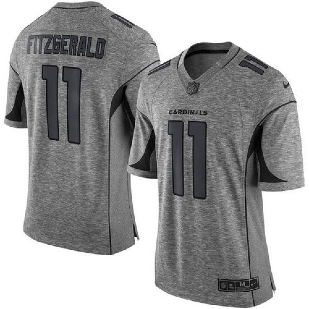 Cardinals #11 Larry Fitzgerald Gray Men's Stitched NFL Limited Gridiron Gray Jersey