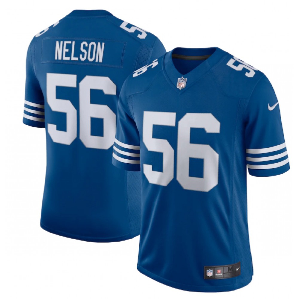 Men's Indianapolis Colts #56 Quenton Nelson Royal 2021Limited Stitched Jersey