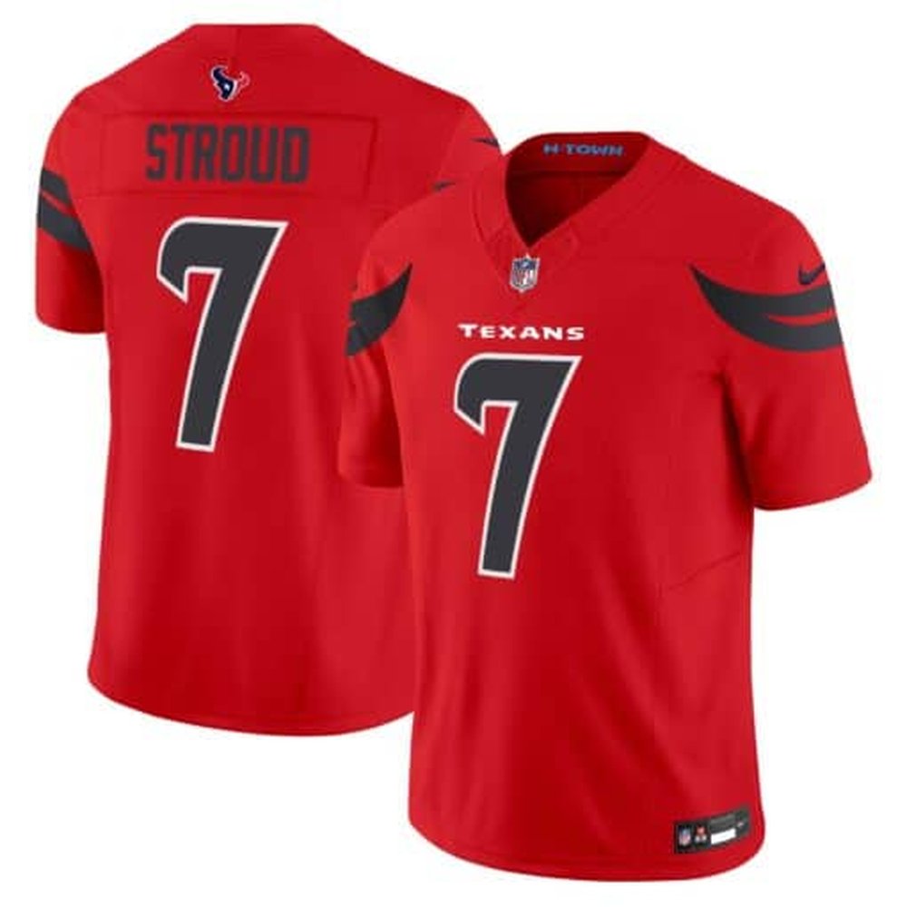 Men'sC.J. Stroud Red Houston Texans #7 Vapor F.U.S.E. Limited Jersey