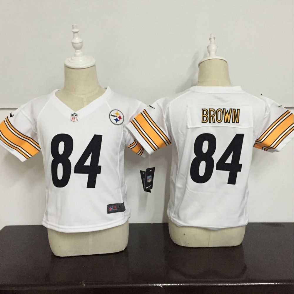ToddlerPittsburgh Steelers #84 Antonio Brown White Stitched NFL Jersey