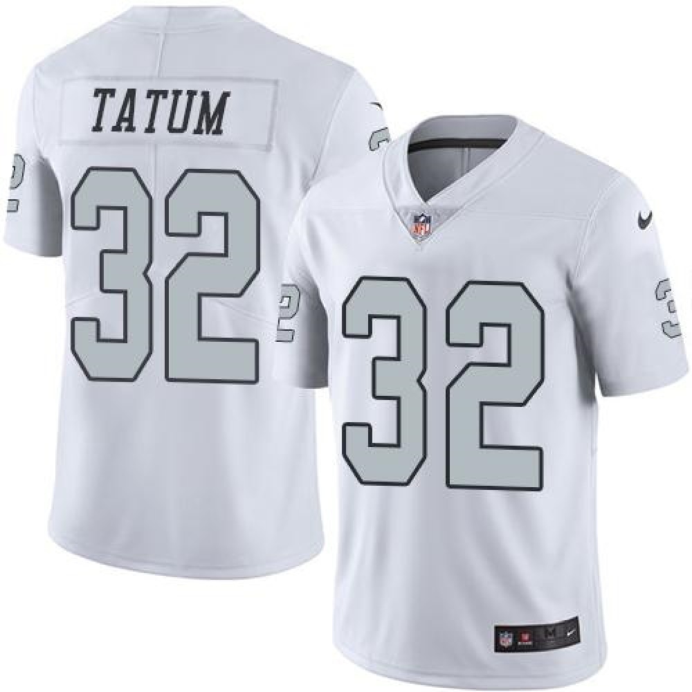Raiders #32 Jack Tatum White Men's Stitched NFL Limited Rush Jersey
