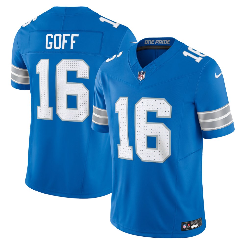 Men's Detroit Lions #16 Jared GoffBlue Vapor F.U.S.E. Limited Jersey