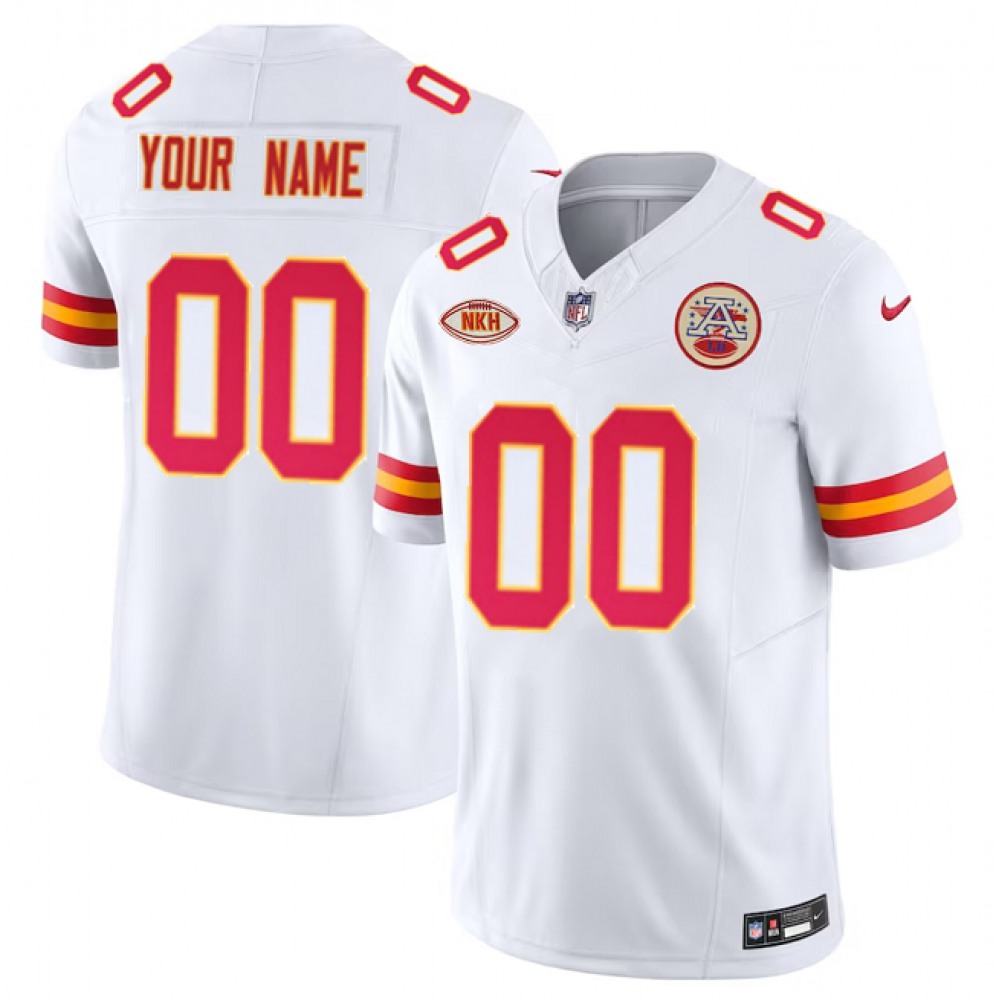 Men's Kansas City Chiefs Active Player Custom White 2023 F.U.S.E. With 