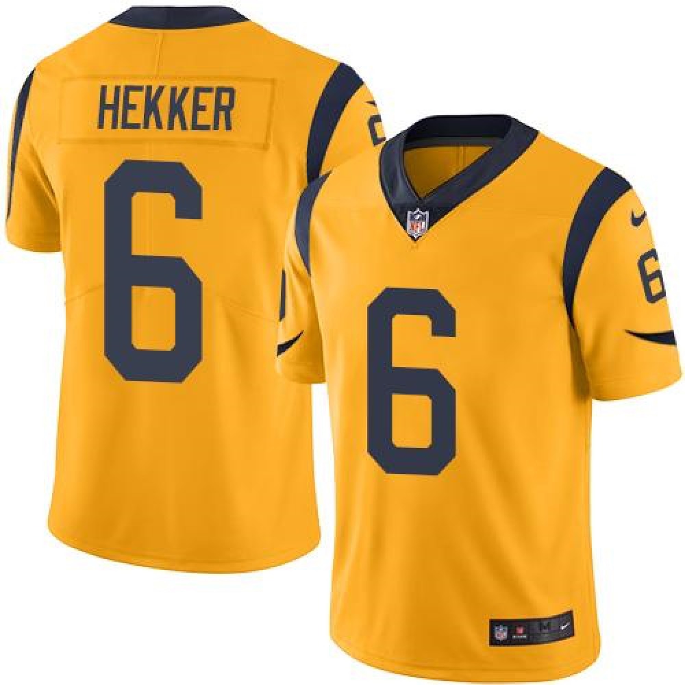 Rams #6 Johnny Hekker Gold Men's Stitched NFL Limited Rush Jersey