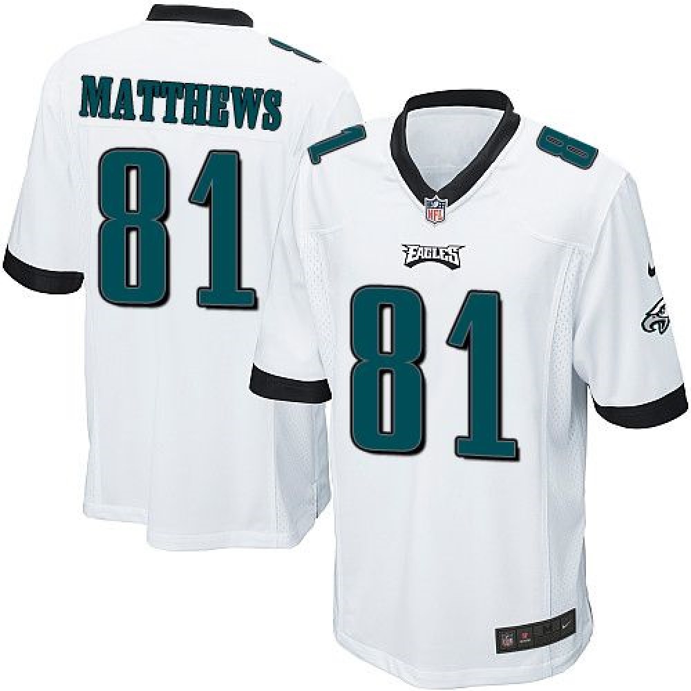 Eagles #81 Jordan Matthews White Youth Stitched NFL New Elite Jersey
