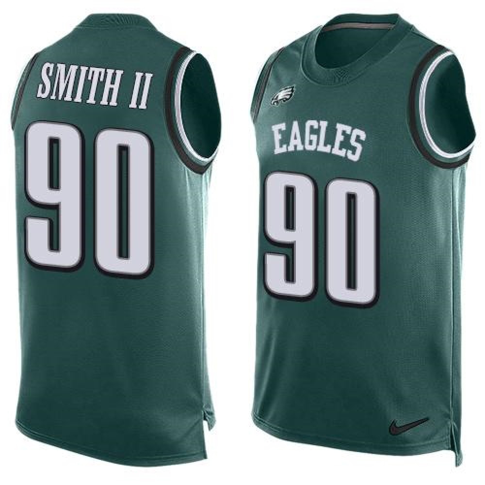 Eagles #90 Marcus Smith II Midnight Green Team Color Men's Stitched NFL Limited Tank Top Jersey