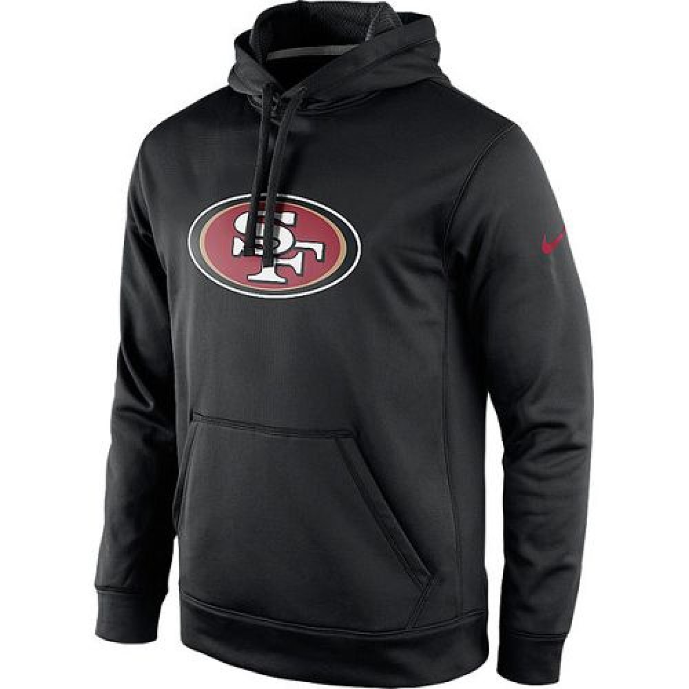 Men's San Francisco 49ersBlack KO Logo Essential Pullover Hoodie
