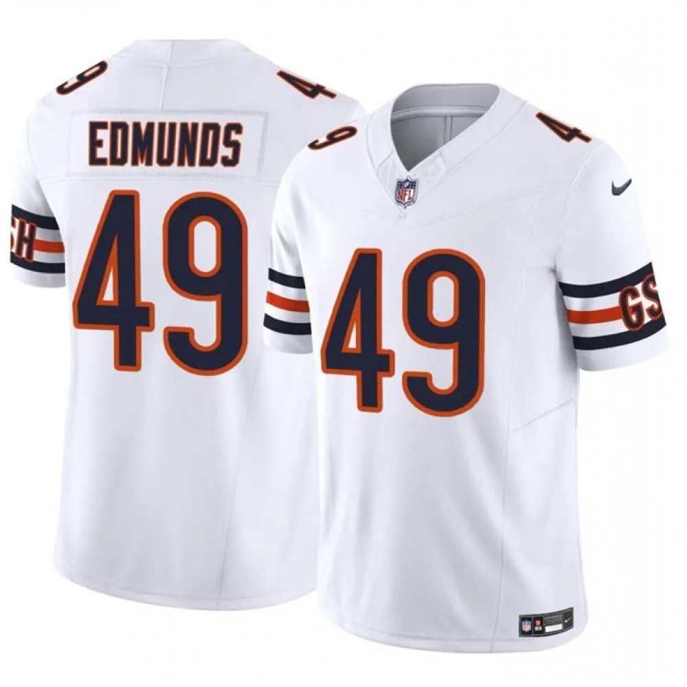 Men's Chicago Bears #49 Tremaine Edmunds White 2023 F.U.S.E. Vapor Stitched Football Jersey