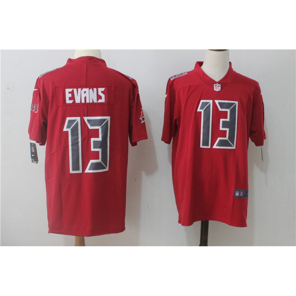 Men'sTampa Bay Buccaneers #13 Mike Evans Red Stitched NFL Limited Rush Jersey