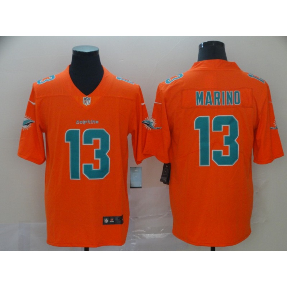Men's Miami Dolphins#13 Dan Marino Orange Inverted Legend Stitched NFL Jersey
