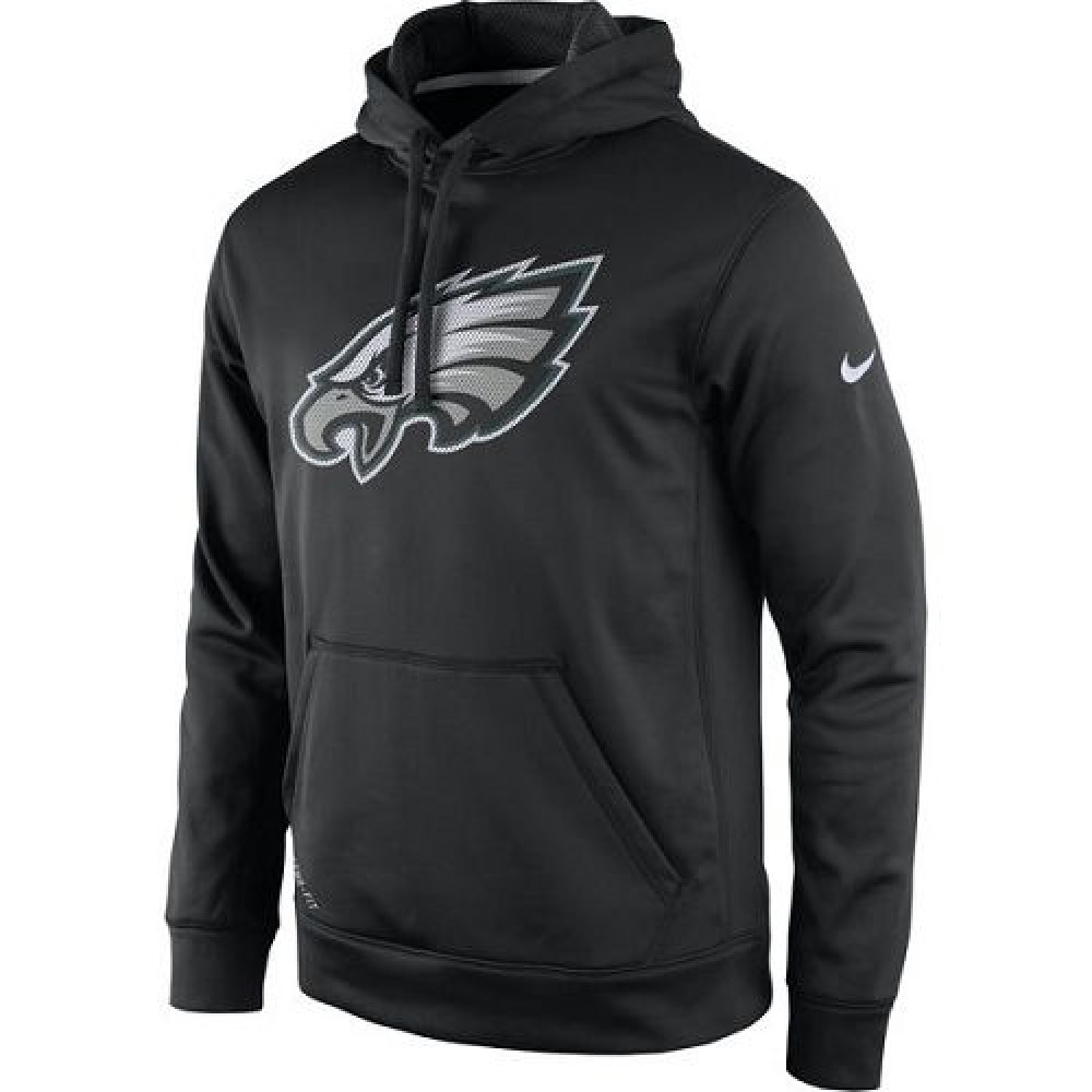 Men's Philadelphia EaglesBlack Practice Performance Pullover Hoodie