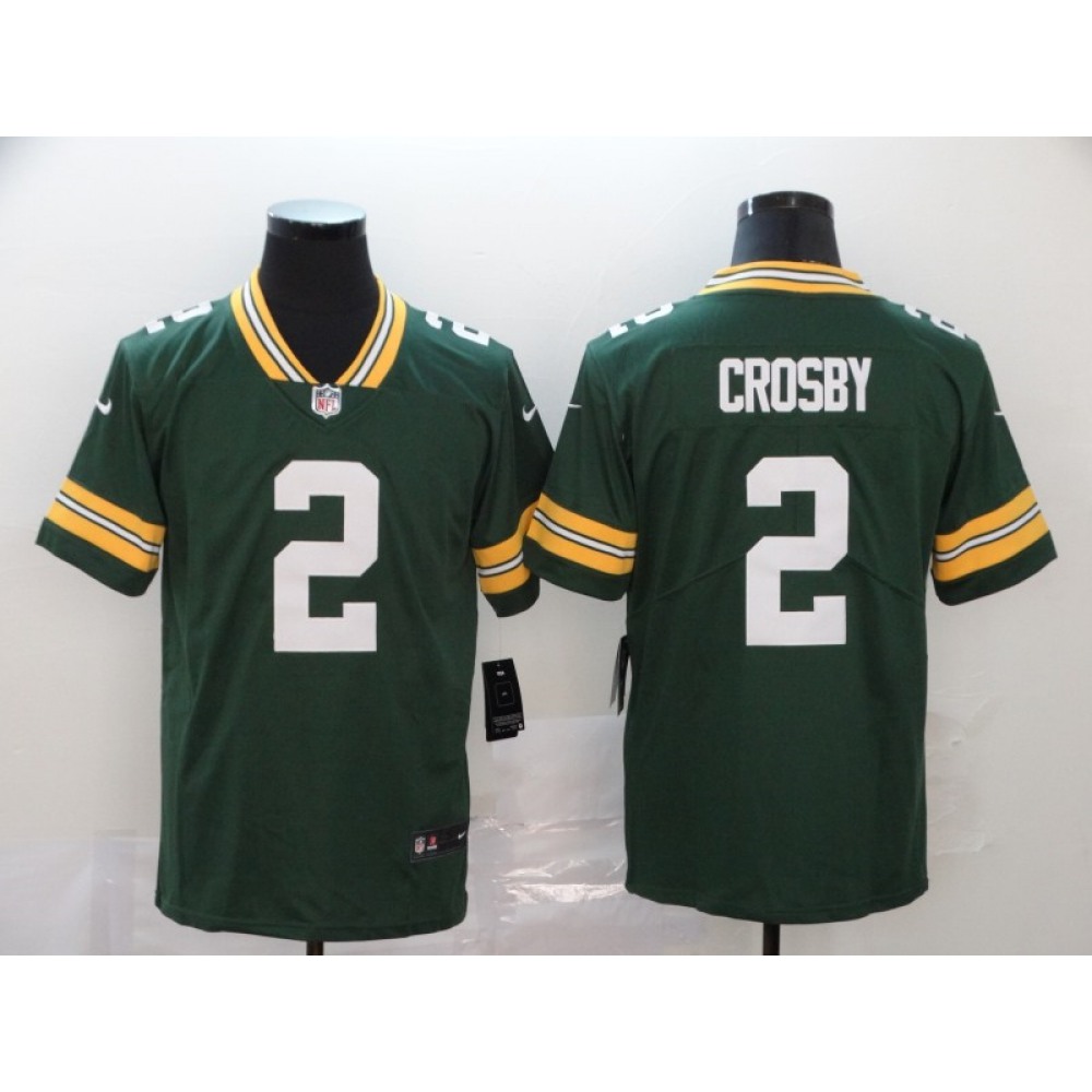 Men's Green Bay Packers #2 Mason Crosby Green Vapor Untouchable Limited Stitched NFL Jersey