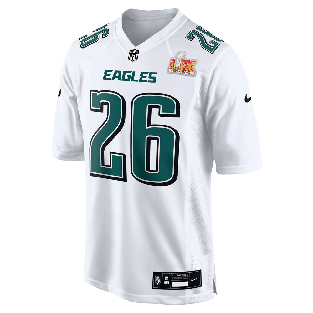 🔥Combo Sale - Philadelphia Eagles Saquon Barkley Nike Tundra White Super Bowl LIX Game Jersey & Air Force 1 Low Team Sneakers