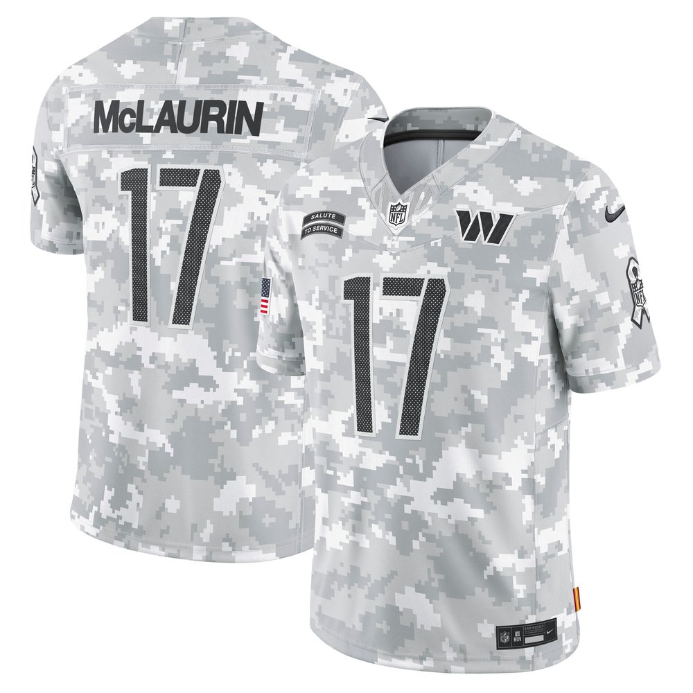 Men's Washington Commanders Terry McLaurinArctic Camo 2024 Salute to Service Limited Jersey