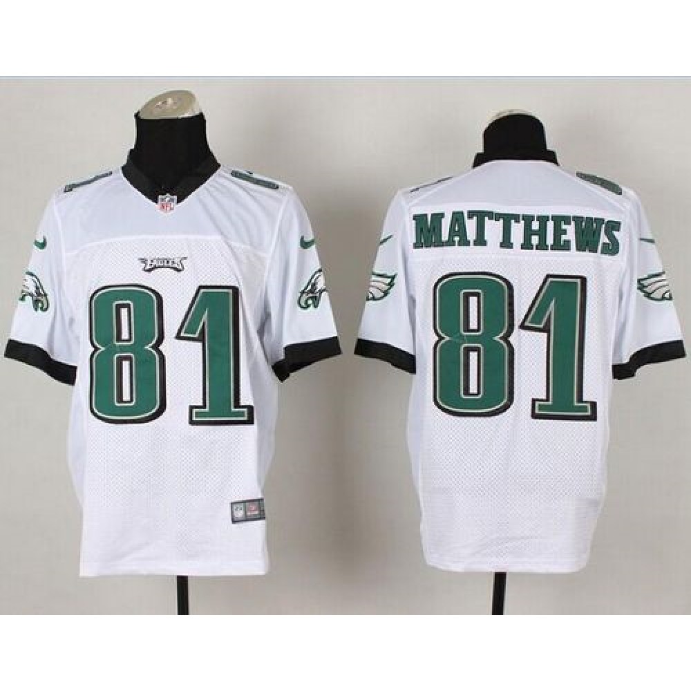 Eagles #81 Jordan Matthews White Men's Stitched NFL Elite Jersey