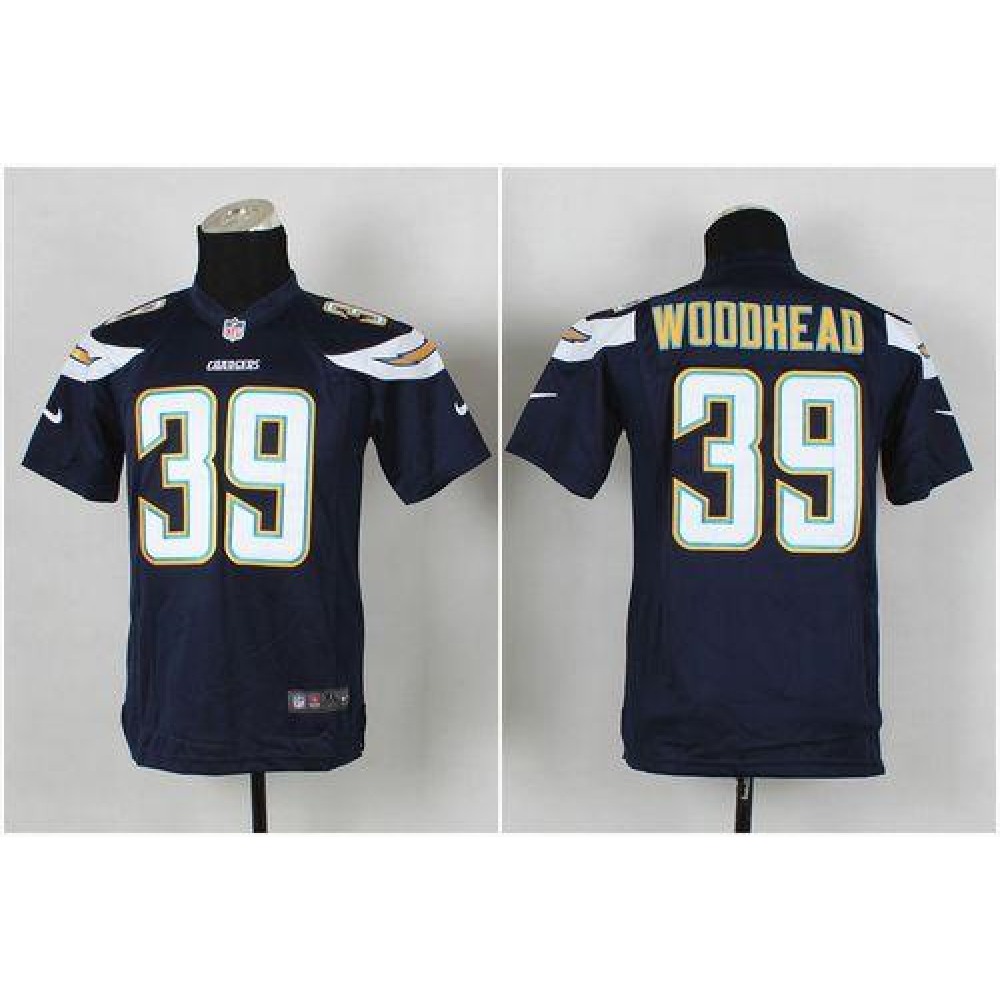 Chargers #39 Danny Woodhead Navy Blue Team Color Youth Stitched NFL New Elite Jersey