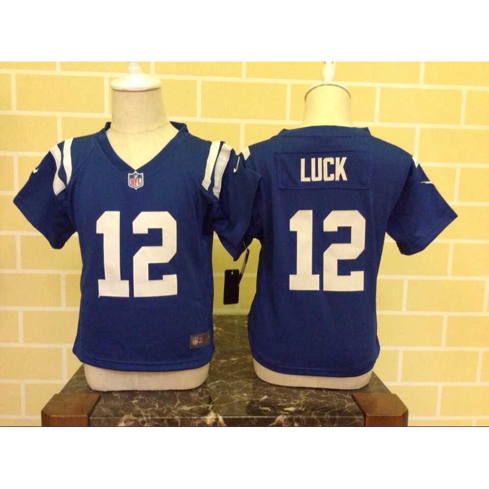 ToddlerIndianapolis Colts #12 Andrew Luck Blue Stitched NFL Jersey