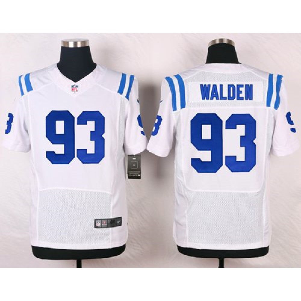 Colts #93 Erik Walden White Men's Stitched NFL Elite Jersey