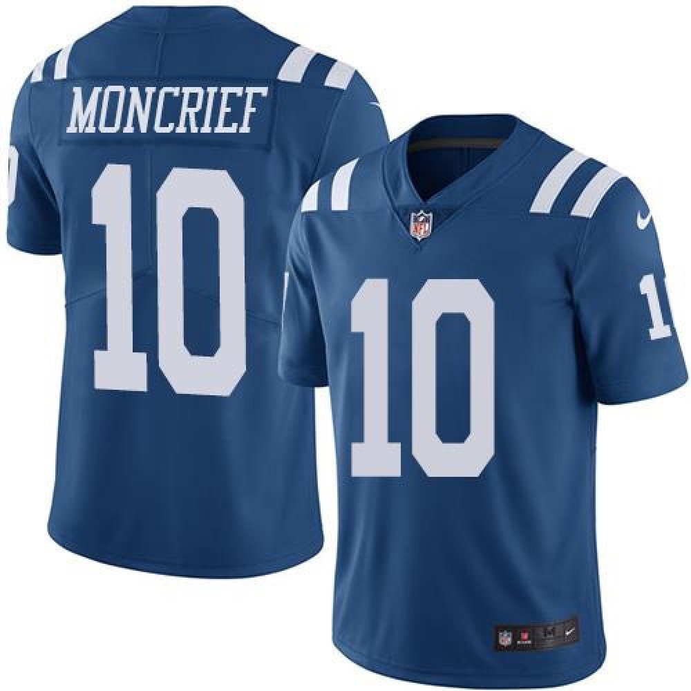 Colts #10 Donte Moncrief Royal Blue Men's Stitched NFL Limited Rush Jersey
