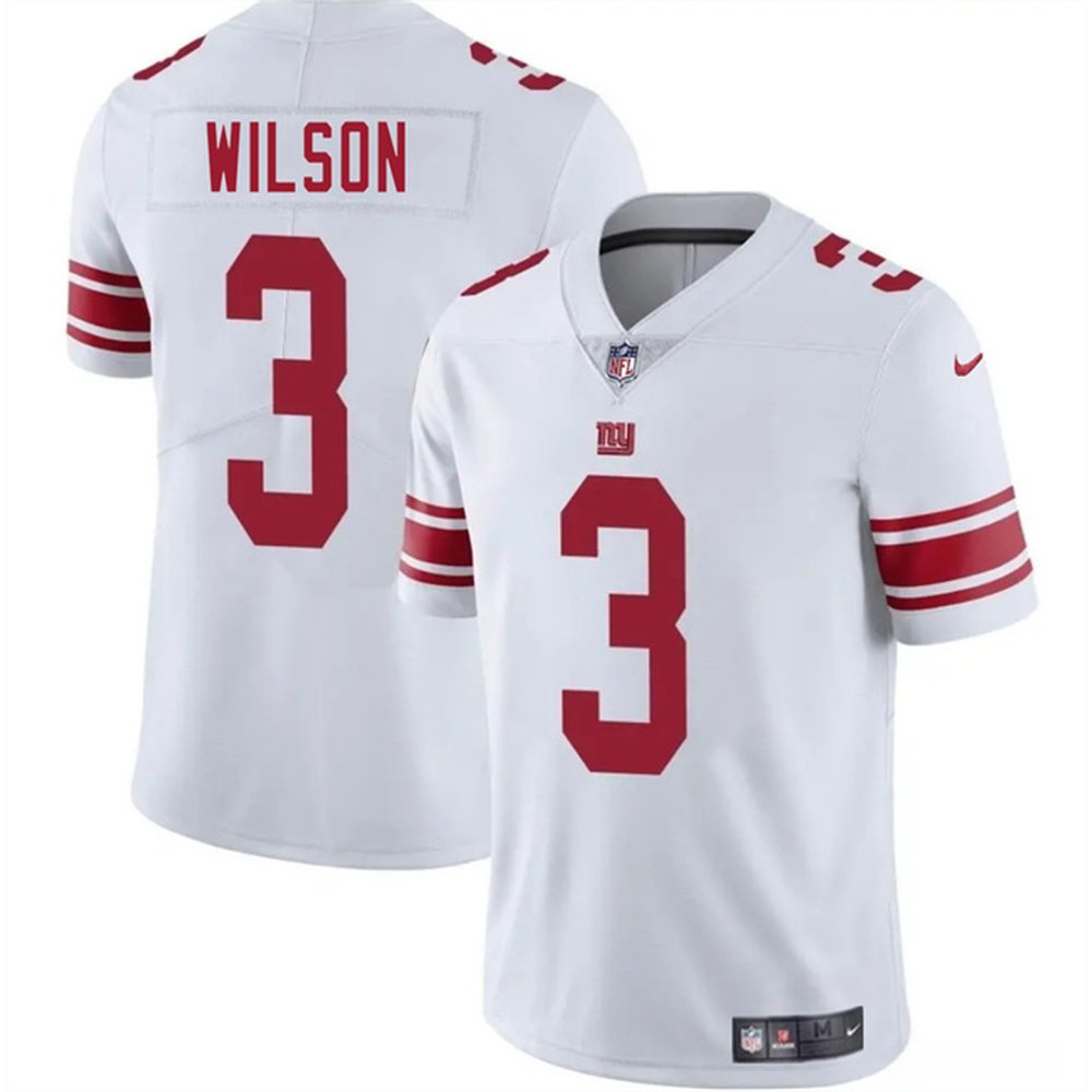 Youth New York Giants #3 Russell Wilson White 2025 Vapor Untouchable Limited Stitched Jersey