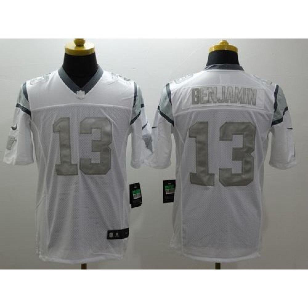 Panthers #13 Kelvin Benjamin White Men's Stitched NFL Limited Platinum Jersey