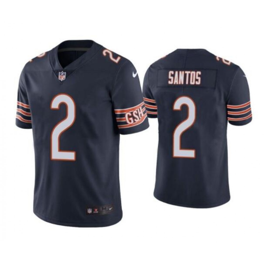 Men's Chicago Bears #2 Cairo Santos Navy Vapor untouchable Limited Stitched Jersey