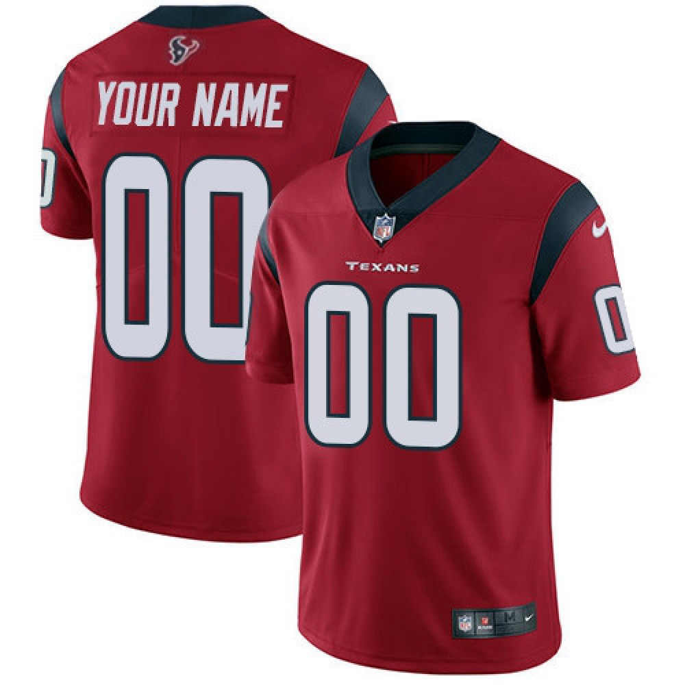 Men's Houston Texans 2023 Draft Custom RedVapor Untouchable Limited Stitched Jersey