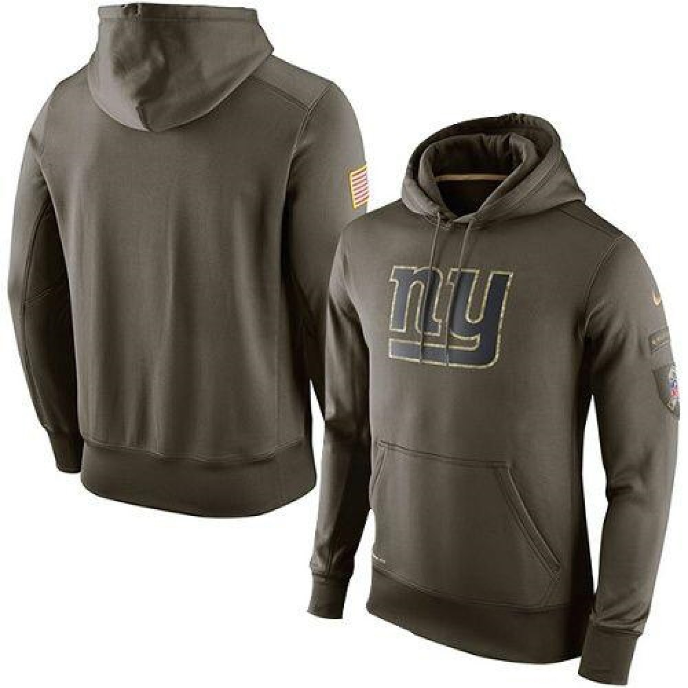 Men's New York GiantsOlive Salute To Service KO Performance Hoodie