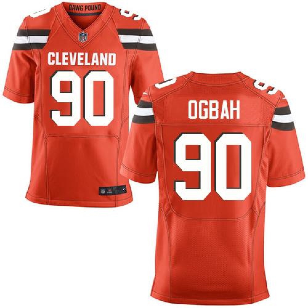 Browns #90 Emmanuel Ogbah Orange Alternate Men's Stitched NFL New Elite Jersey