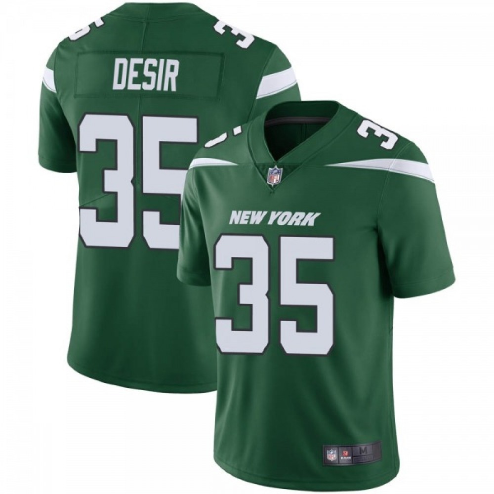 Men's New York Jets #35 Pierre Desir Green Vapor Untouchable Limited Stitched Jersey