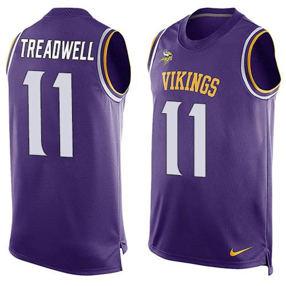 Vikings #11 Laquon Treadwell Purple Team Color Men's Stitched NFL Limited Tank Top Jersey