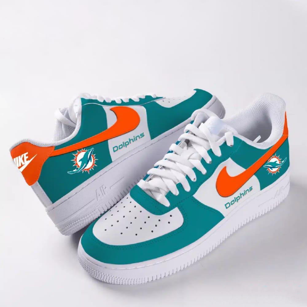 Unisex Nike x NFL Miami Dolphins Custom Air Force 1 Low Team Sneakers