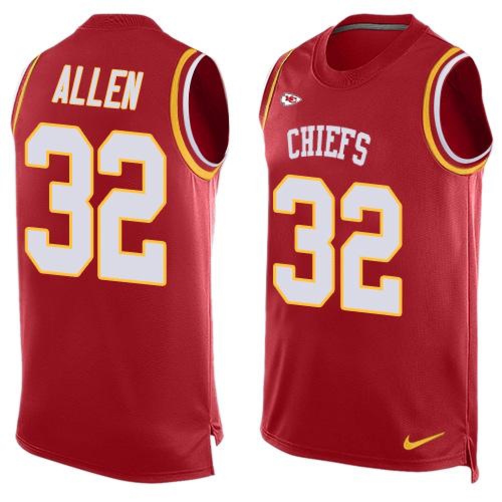 Chiefs #32 Marcus Allen Red Team Color Men's Stitched NFL Limited Tank Top Jersey