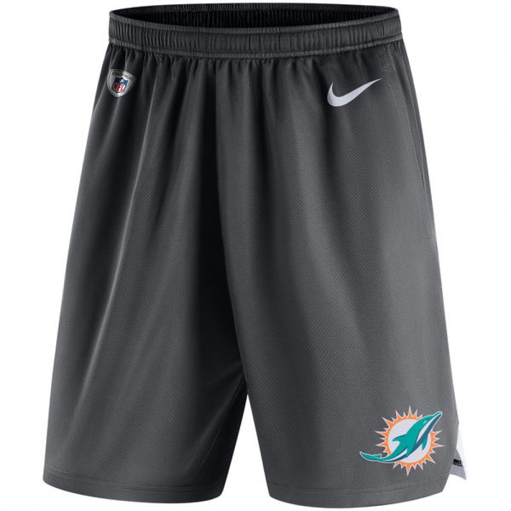 Men's Miami DolphinsCharcoal Knit Performance Shorts
