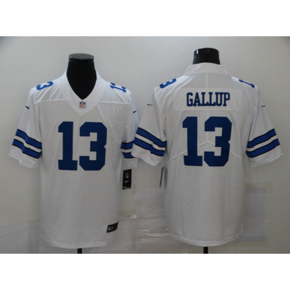 Men's Dallas Cowboys #13 Michael Gallup 2019 White Vapor Untouchable Limited Stitched NFL Jersey