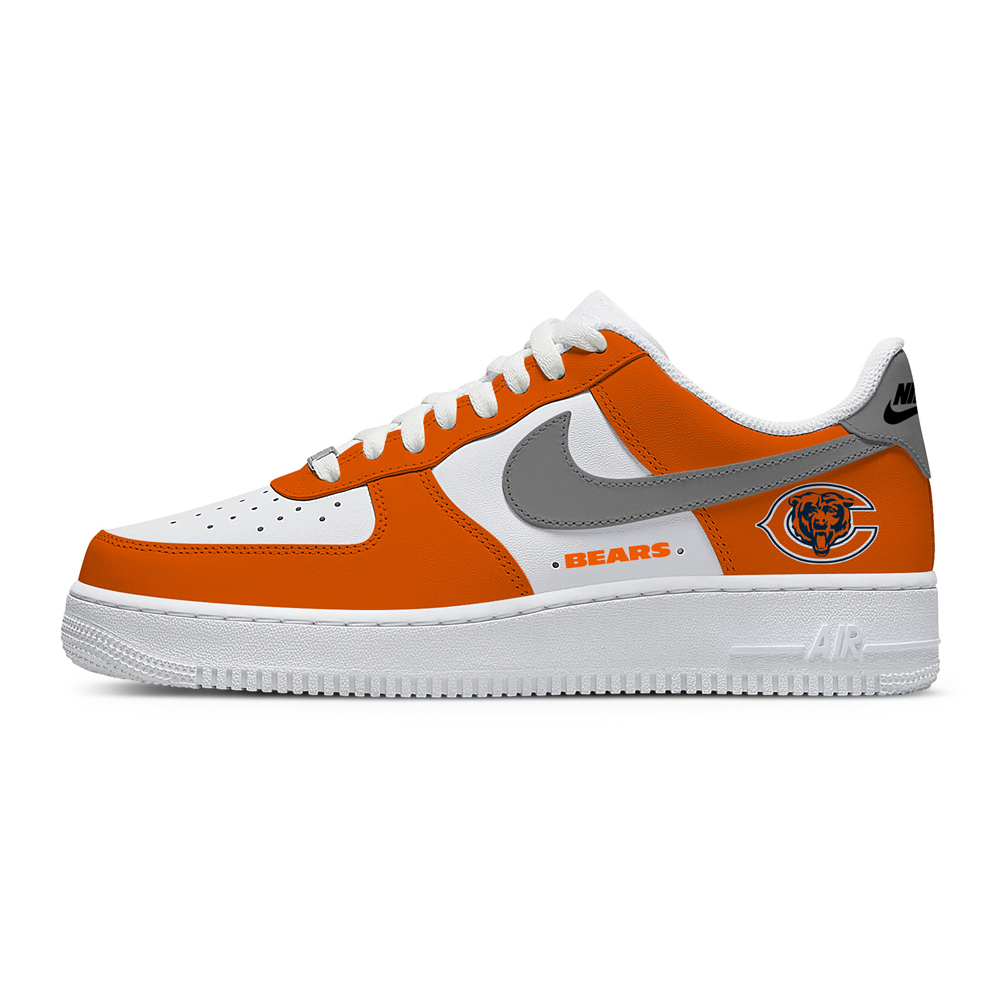 Unisex Nike x NFL Chicago Bears Custom Air Force 1 Low Team Sneakers