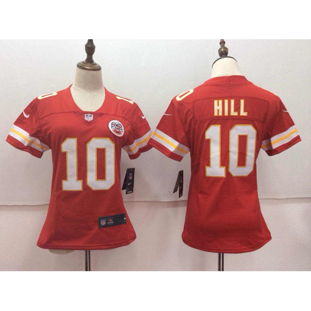 Women'sKansas City Chiefs #10 Tyreek Hill Red Untouchable Limited Stitched NFL Jersey