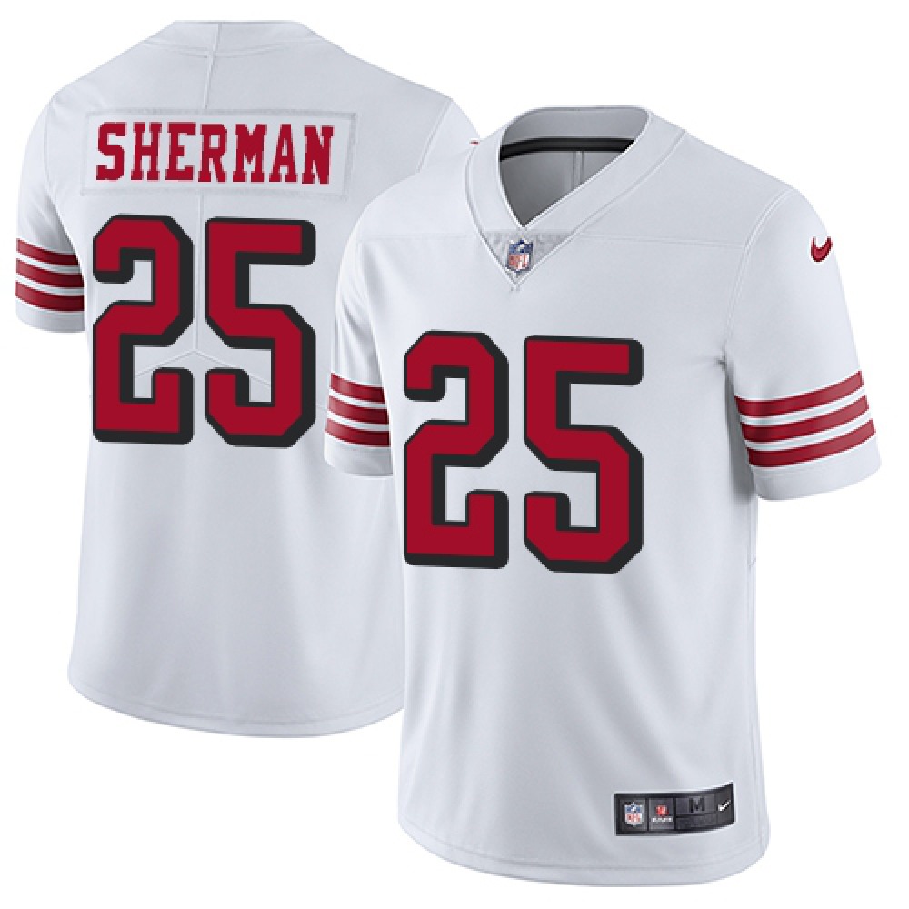 Youth NFL San Francisco 49ers #25 Richard Sherman WhiteVapor Untouchable Limited Stitched Jersey