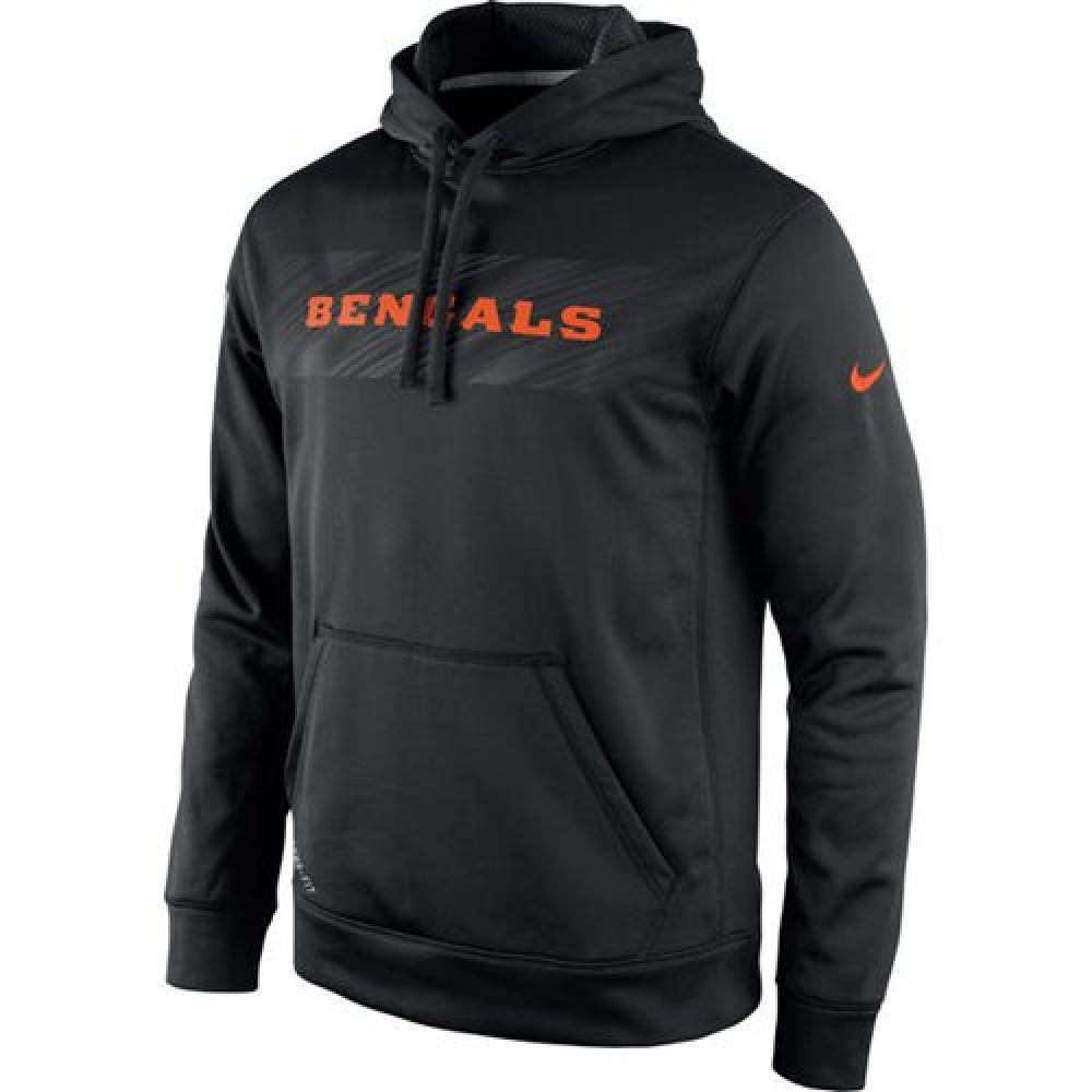 Cincinnati BengalsKO Speed Wordmark Performance Hoodie Black